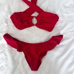 Montce- Crimson Red Bikini Set